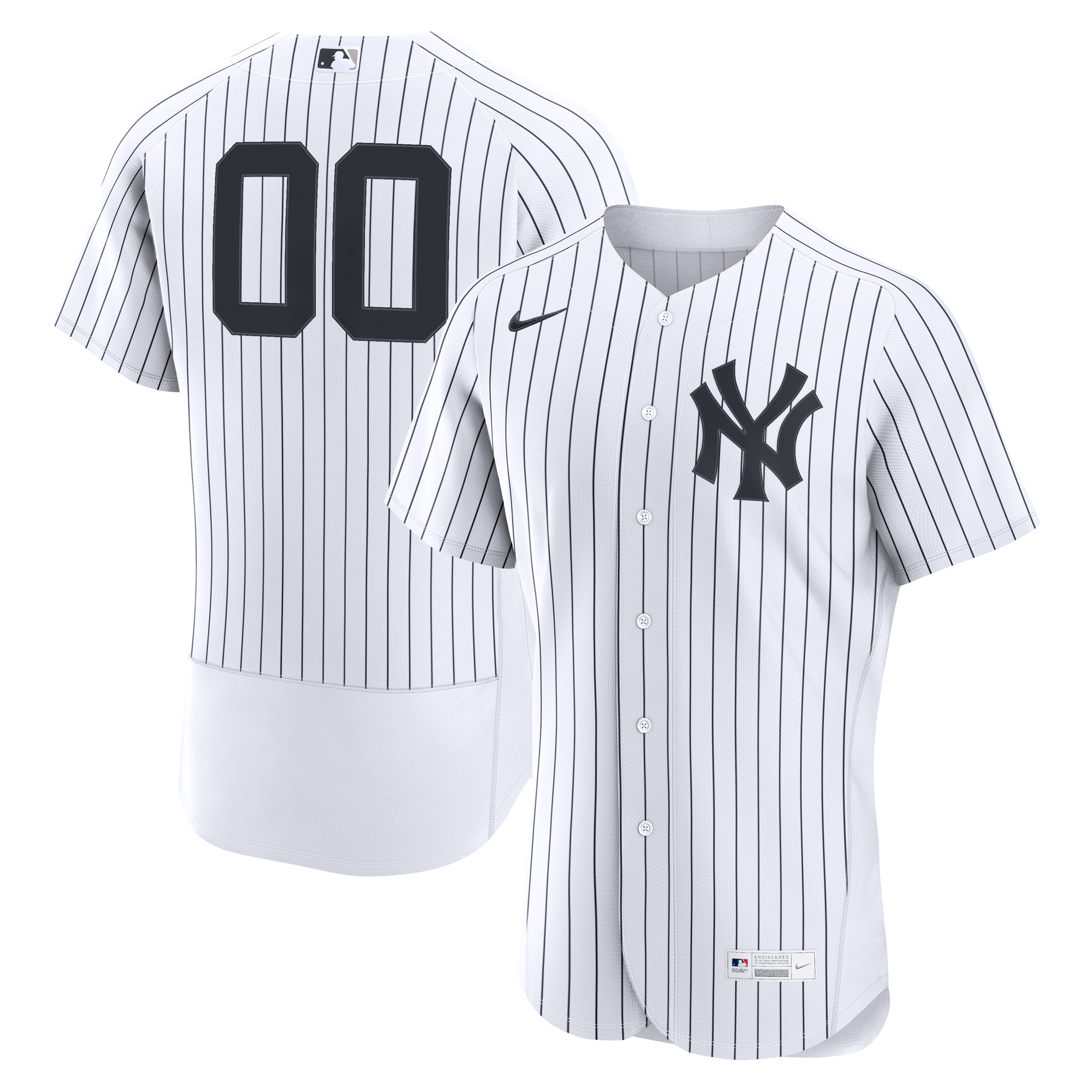 Men's New York Yankees Nike White Home Authentic Custom Jersey