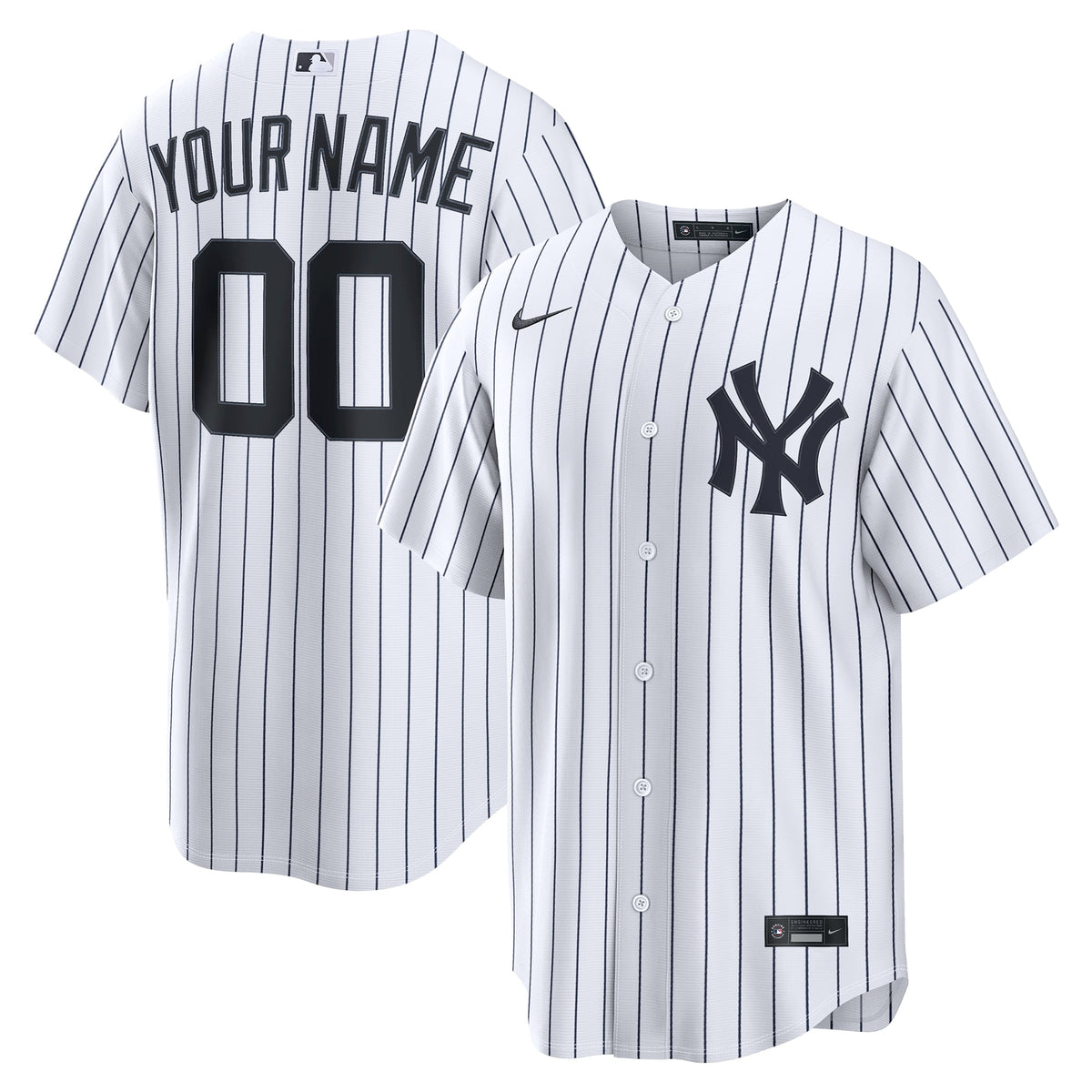 Men's New York Yankees Nike White Home Replica Custom Jersey