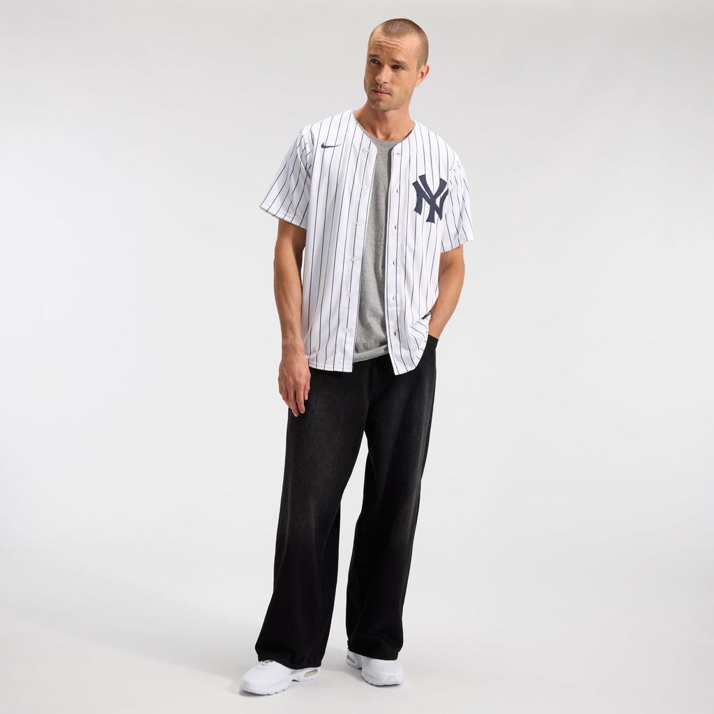 Men's New York Yankees Nike White Home Replica Team Jersey - 4