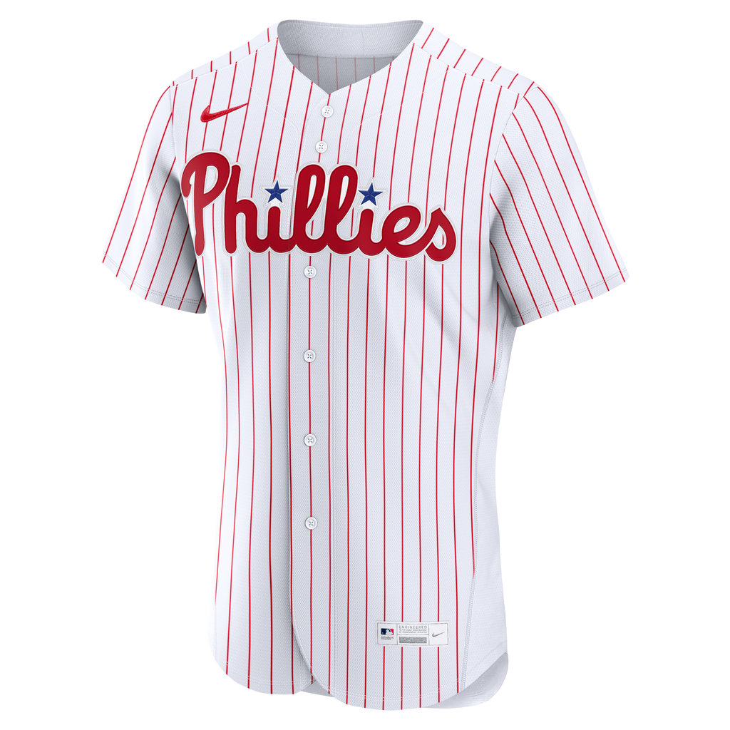 Men's Philadelphia Phillies Nike White Home Authentic Custom Jersey - 3