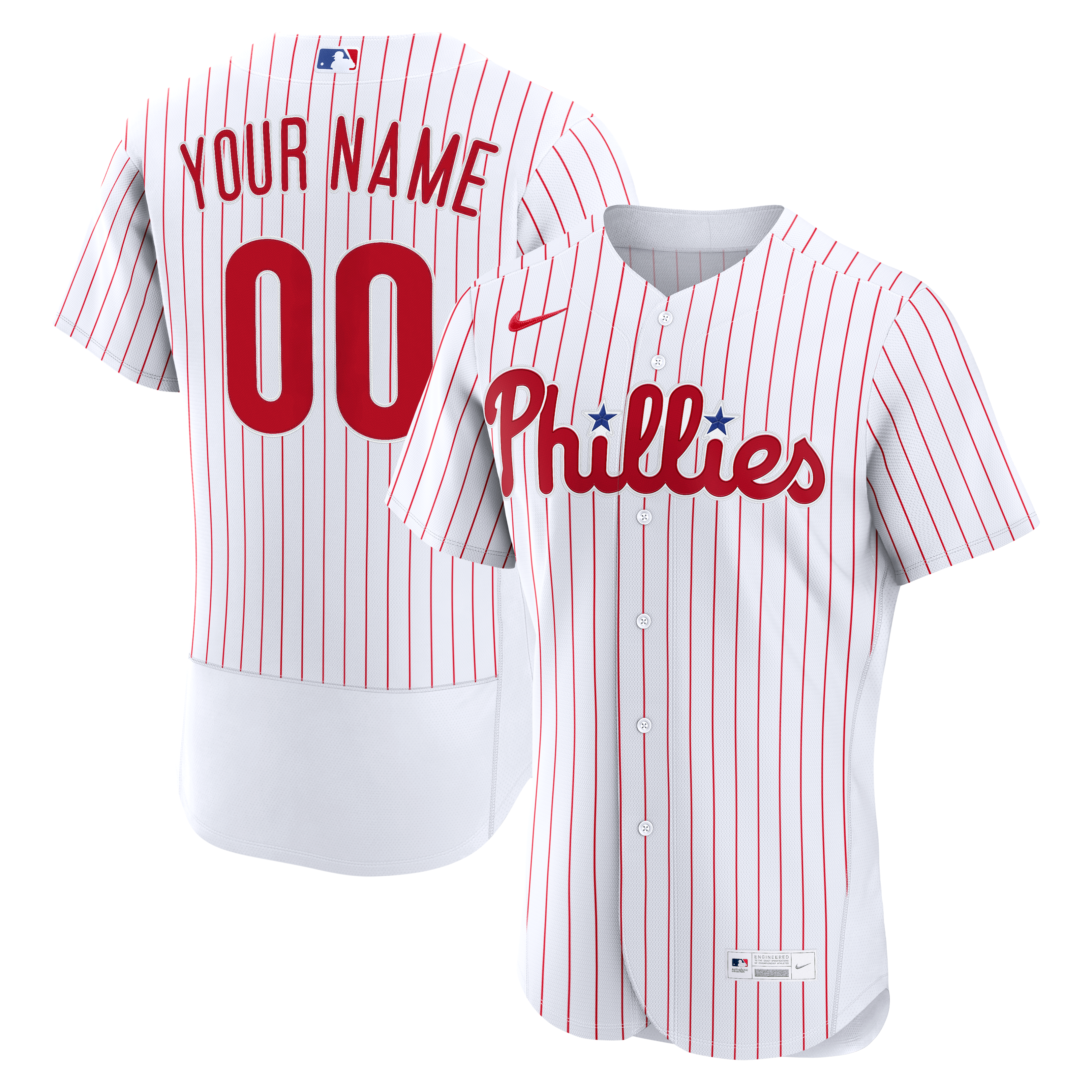 Men's Philadelphia Phillies Nike White Home Authentic Custom Jersey