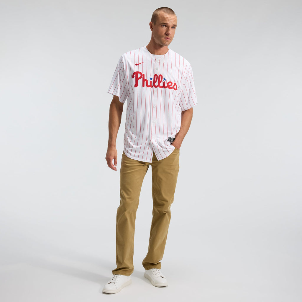 Men's Philadelphia Phillies Nike White Home Replica Team Jersey - 4