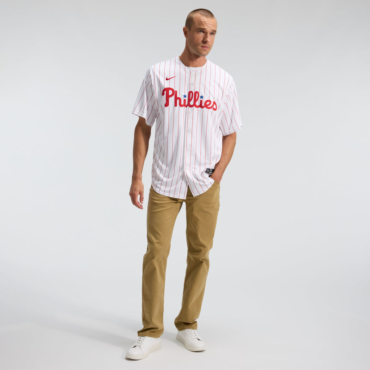 Men's Philadelphia Phillies Nike White Home Replica Team Jersey - 4