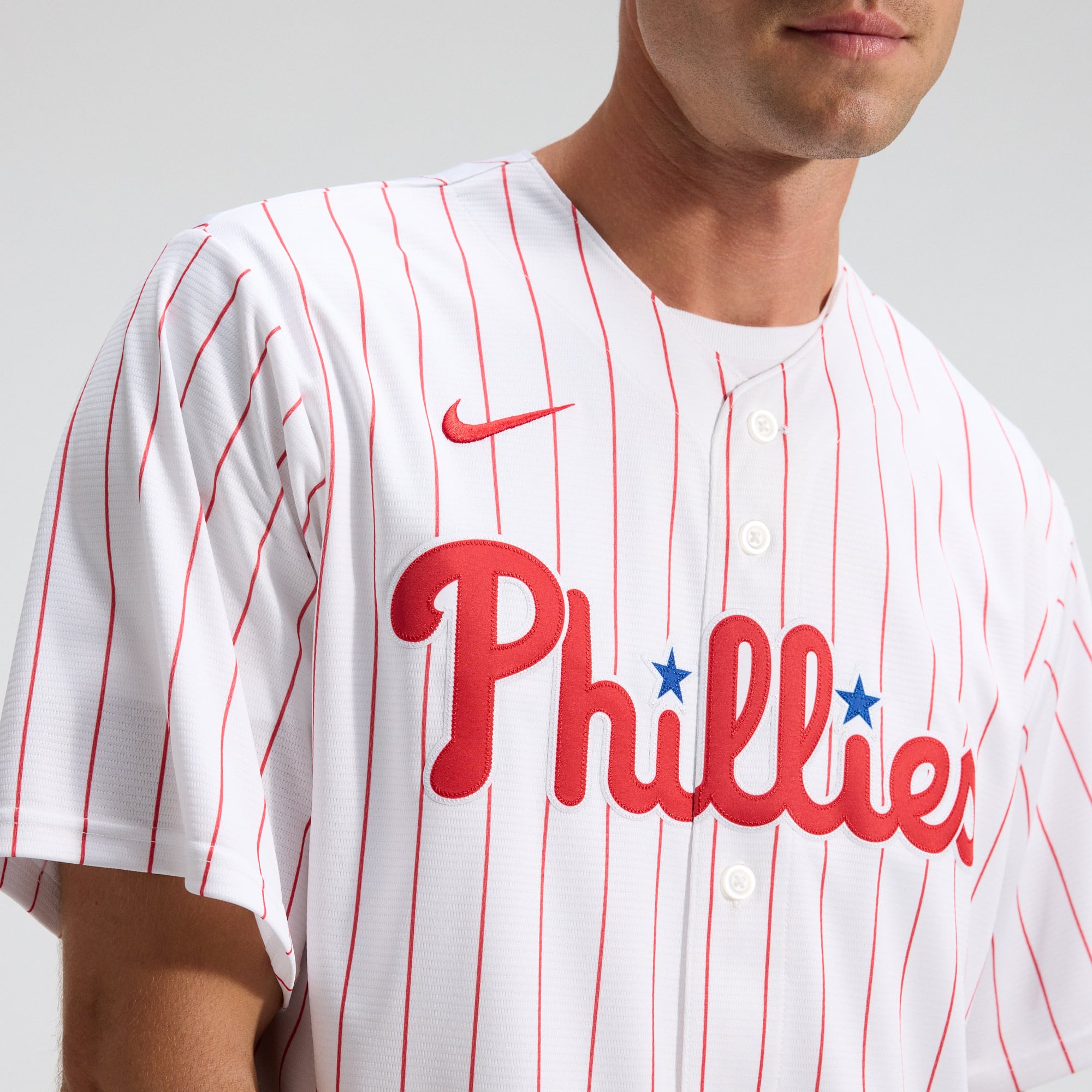 Men's Philadelphia Phillies Nike White Home Replica Team Jersey - 9