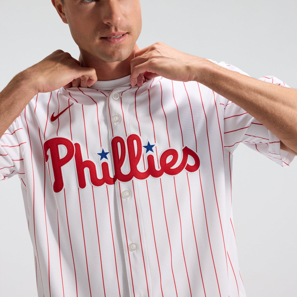 Men's Philadelphia Phillies Nike White Home Replica Team Jersey - 10