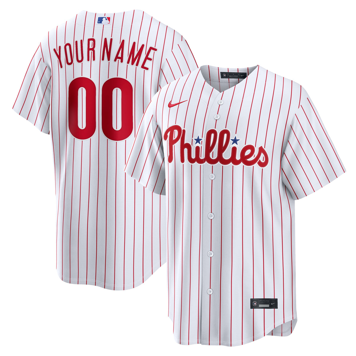 Men's Philadelphia Phillies Nike White Home Stadium Custom Jersey - 2
