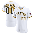 Men's Pittsburgh Pirates Nike White Home Authentic Custom Jersey