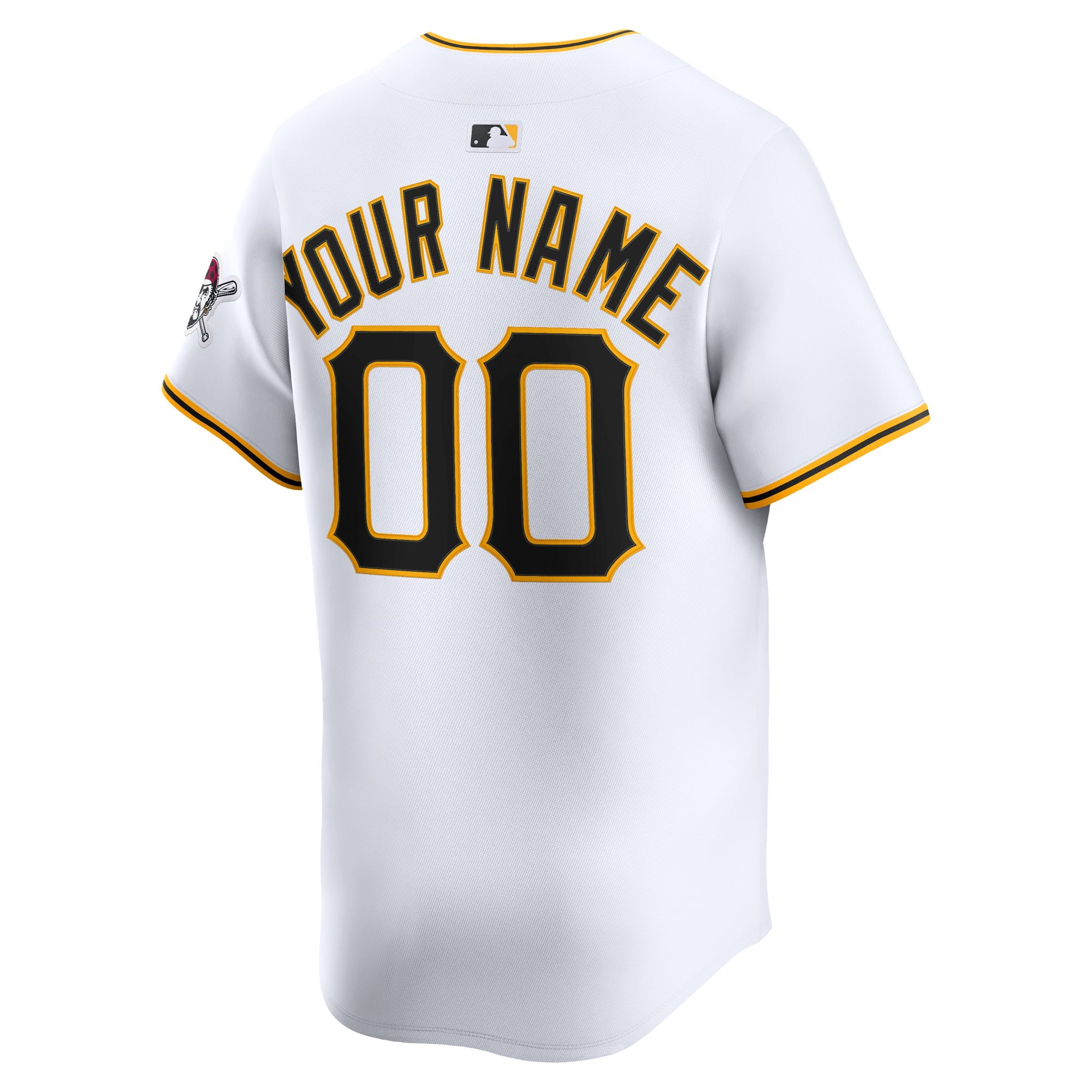 Men's Pittsburgh Pirates Nike White Home Limited Custom Jersey - 4