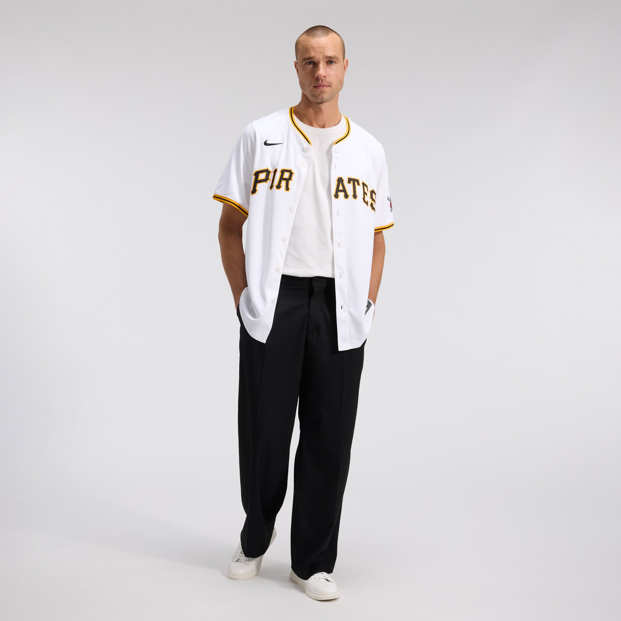 Men's Pittsburgh Pirates Nike White Home Limited Jersey - 4