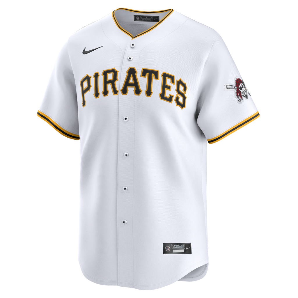 Men's Pittsburgh Pirates Nike White Home Limited Jersey - 7
