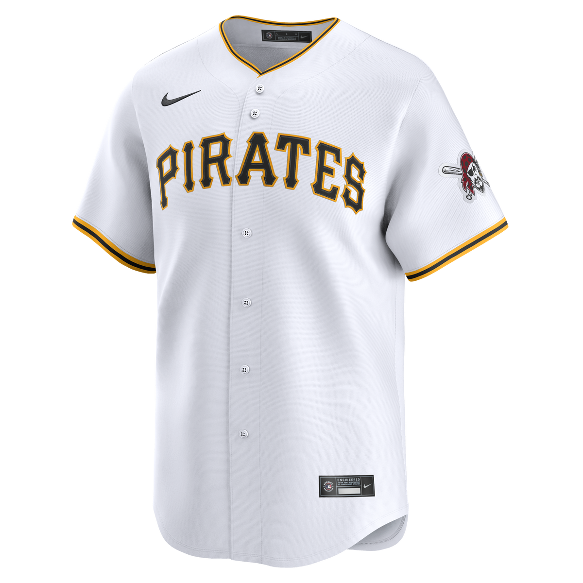 Men's Pittsburgh Pirates Nike White Home Limited Jersey - 7