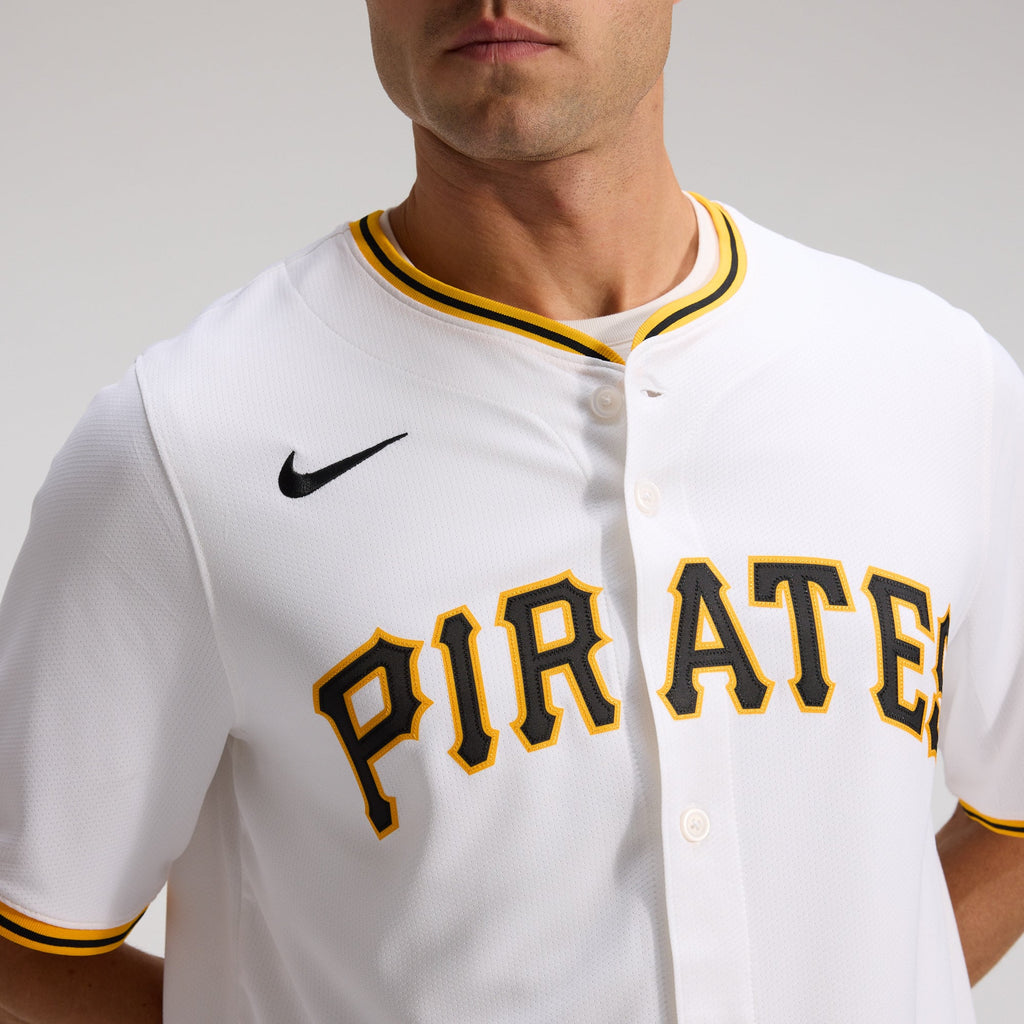 Men's Pittsburgh Pirates Nike White Home Limited Jersey - 10