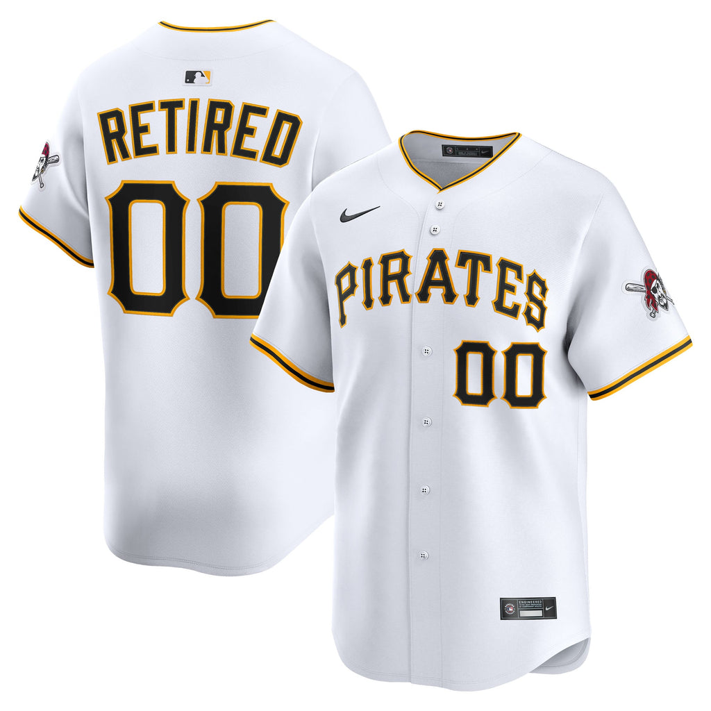 Men's Pittsburgh Pirates Nike White Home Limited Pick-A-Player Retired Roster Jersey - 2