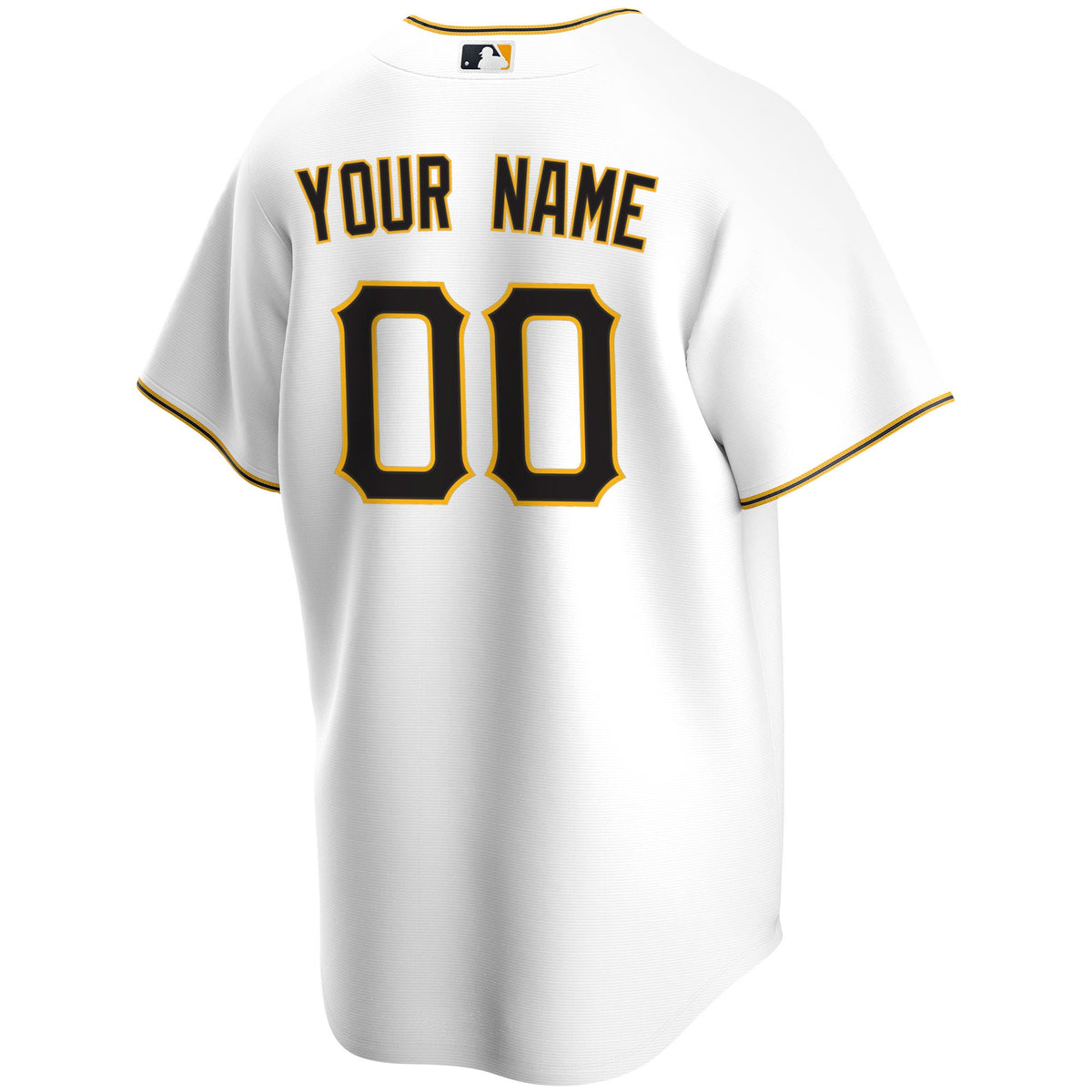 Men's Pittsburgh Pirates Nike White Home Replica Custom Jersey - 4