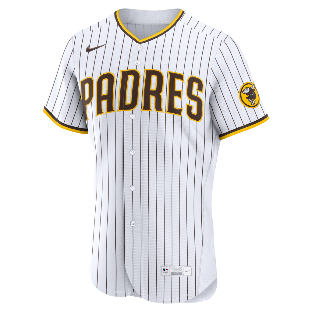 Men's San Diego Padres Nike White Home Authentic Custom Jersey - 3