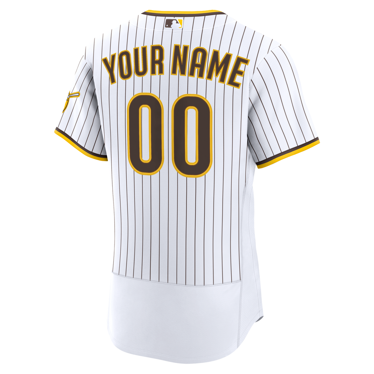 Men's San Diego Padres Nike White Home Authentic Custom Jersey - 4