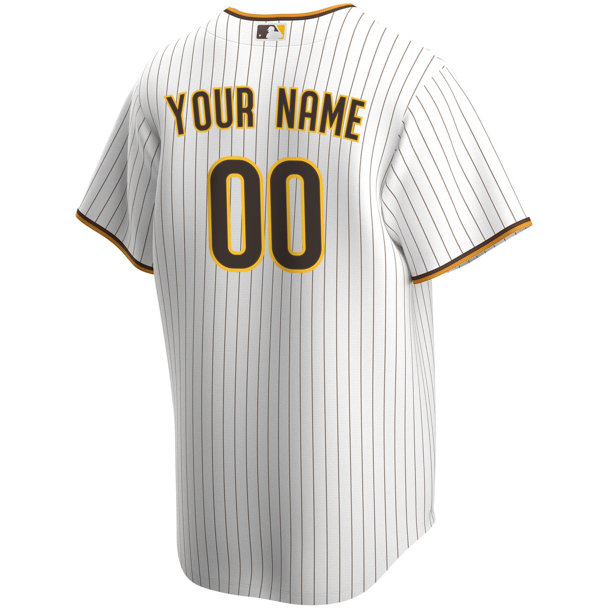 Men's San Diego Padres Nike White Home Replica Custom Jersey - 4