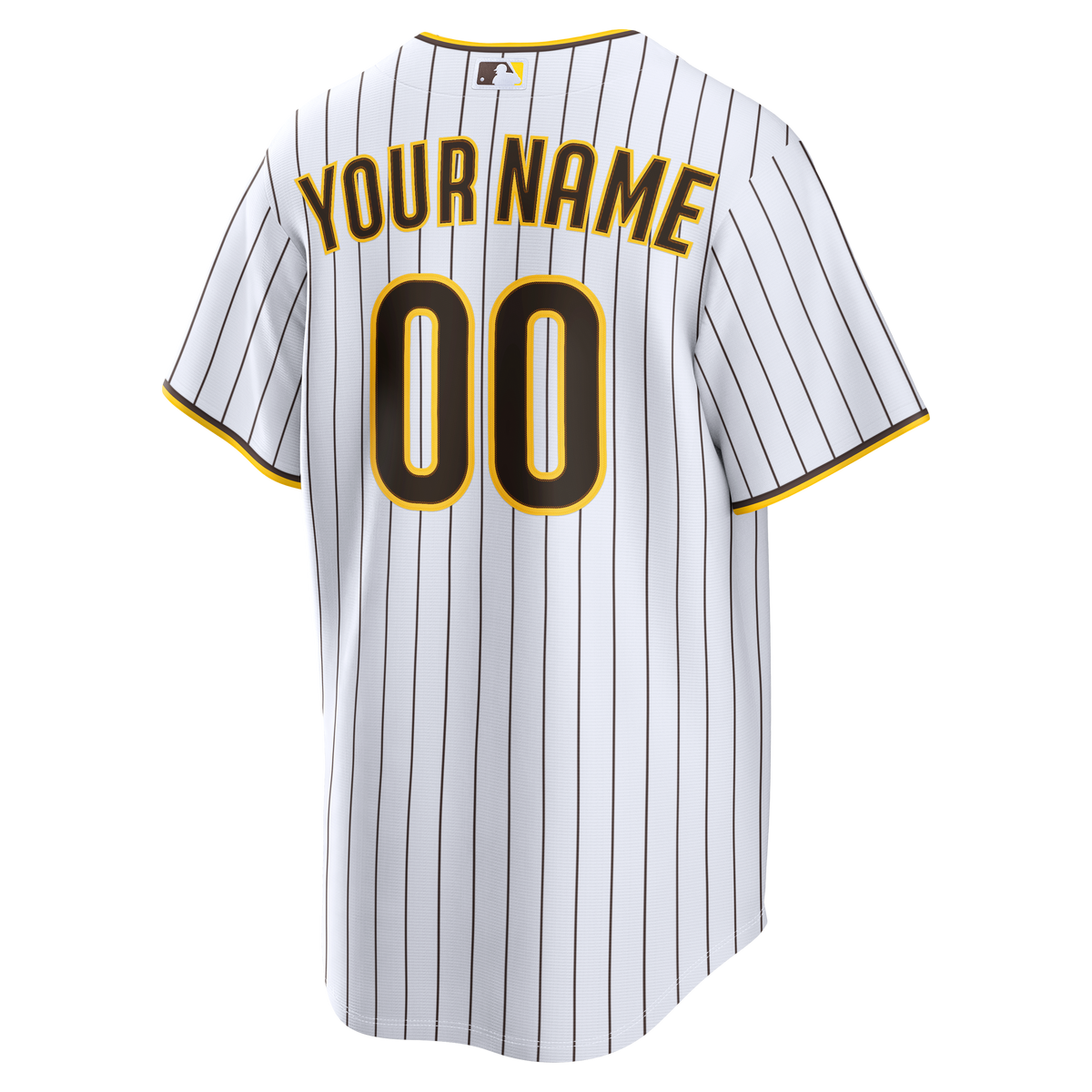 Men's San Diego Padres Nike White Home Replica Custom Jersey - 4