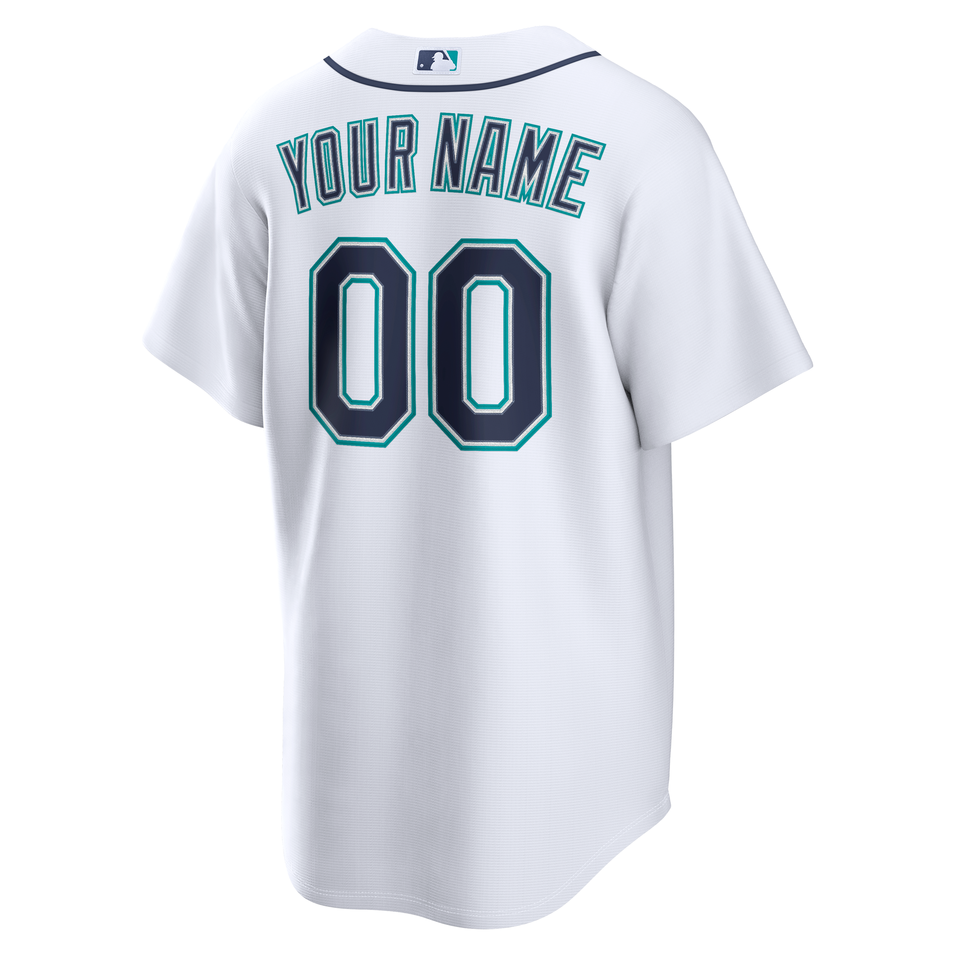 Men's Seattle Mariners Nike White Home Replica Custom Jersey - 4
