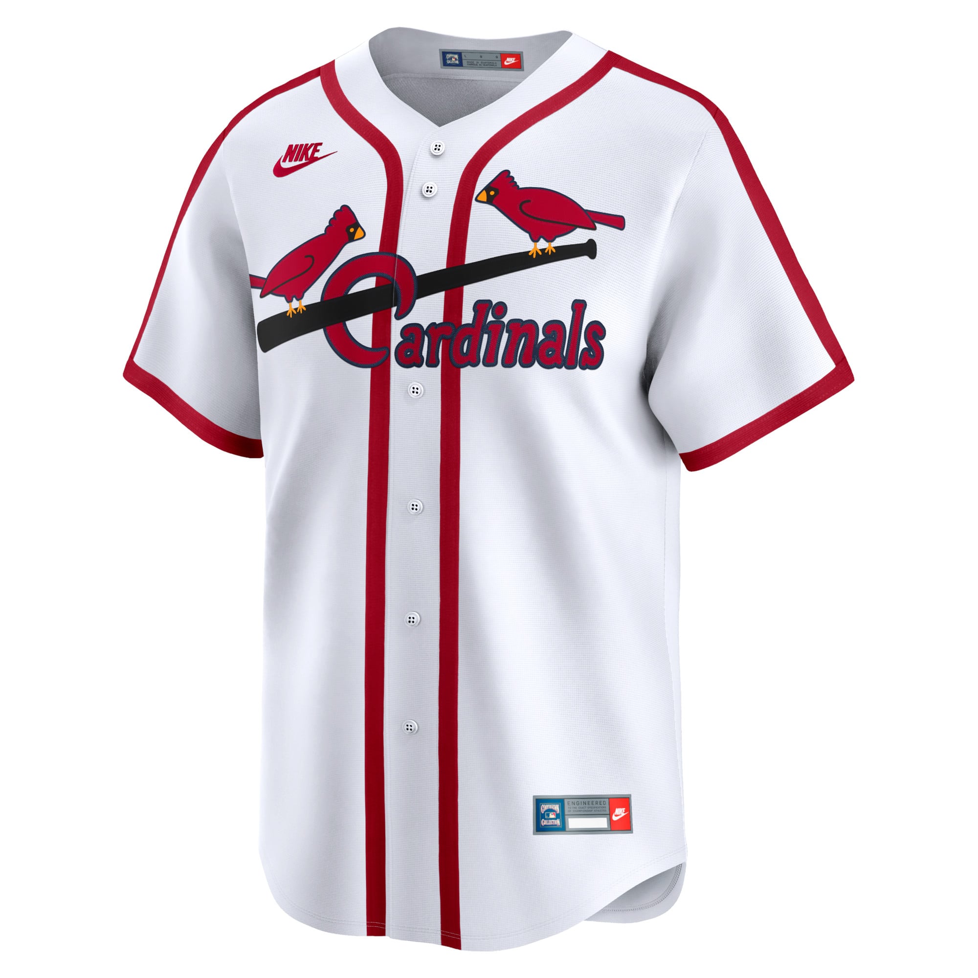 Men's St. Louis Cardinals Nike White Cooperstown Collection Limited Jersey - 3