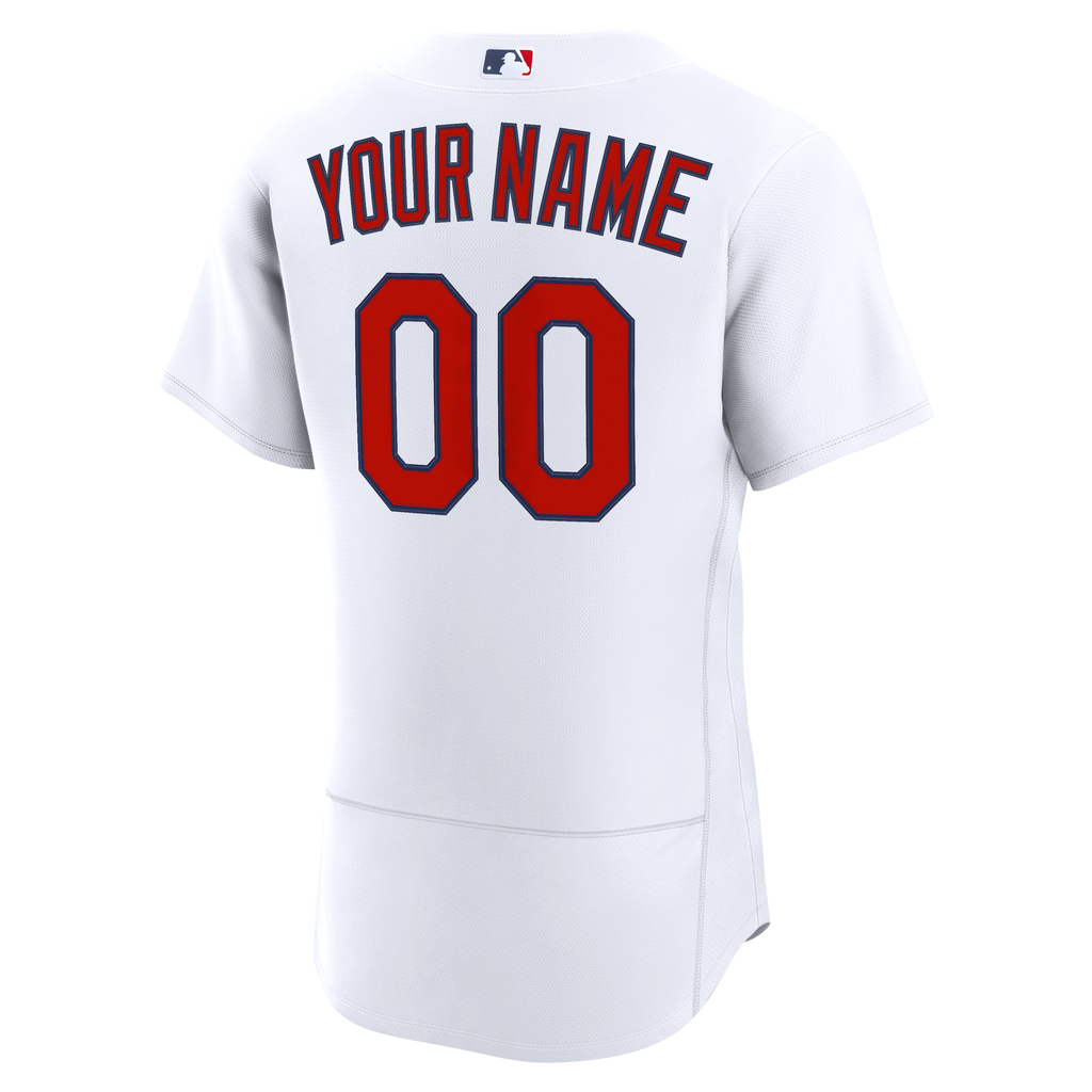 Men's St. Louis Cardinals Nike White Home Authentic Custom Jersey - 4