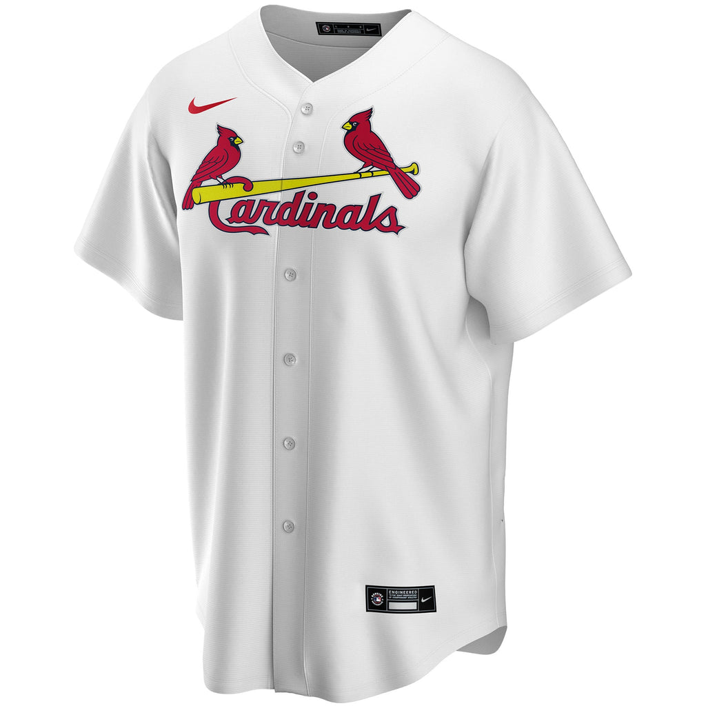 Men's St. Louis Cardinals Nike White Home Replica Custom Jersey - 3