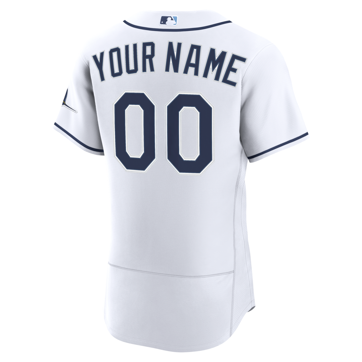 Men's Tampa Bay Rays Nike White Home Authentic Custom Jersey - 4
