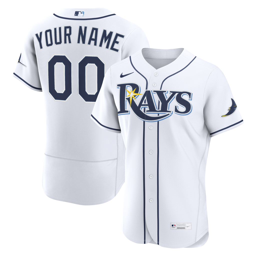 Men's Tampa Bay Rays Nike White Home Authentic Custom Jersey