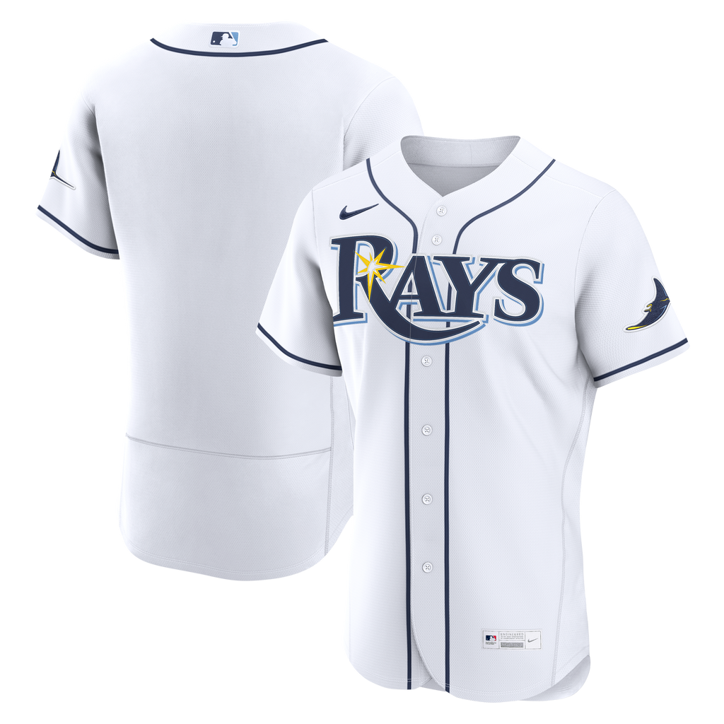 Men's Tampa Bay Rays Nike White Home Authentic Jersey - 2