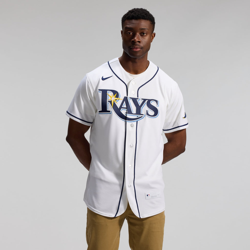Men's Tampa Bay Rays Nike White Home Authentic Jersey - 5