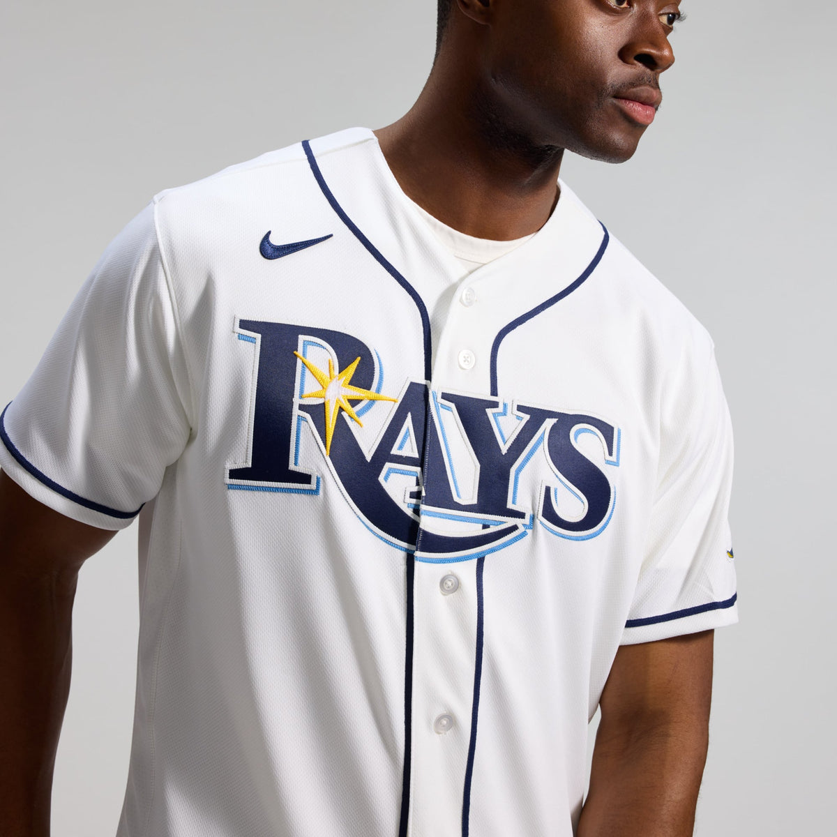 Men's Tampa Bay Rays Nike White Home Authentic Jersey - 10