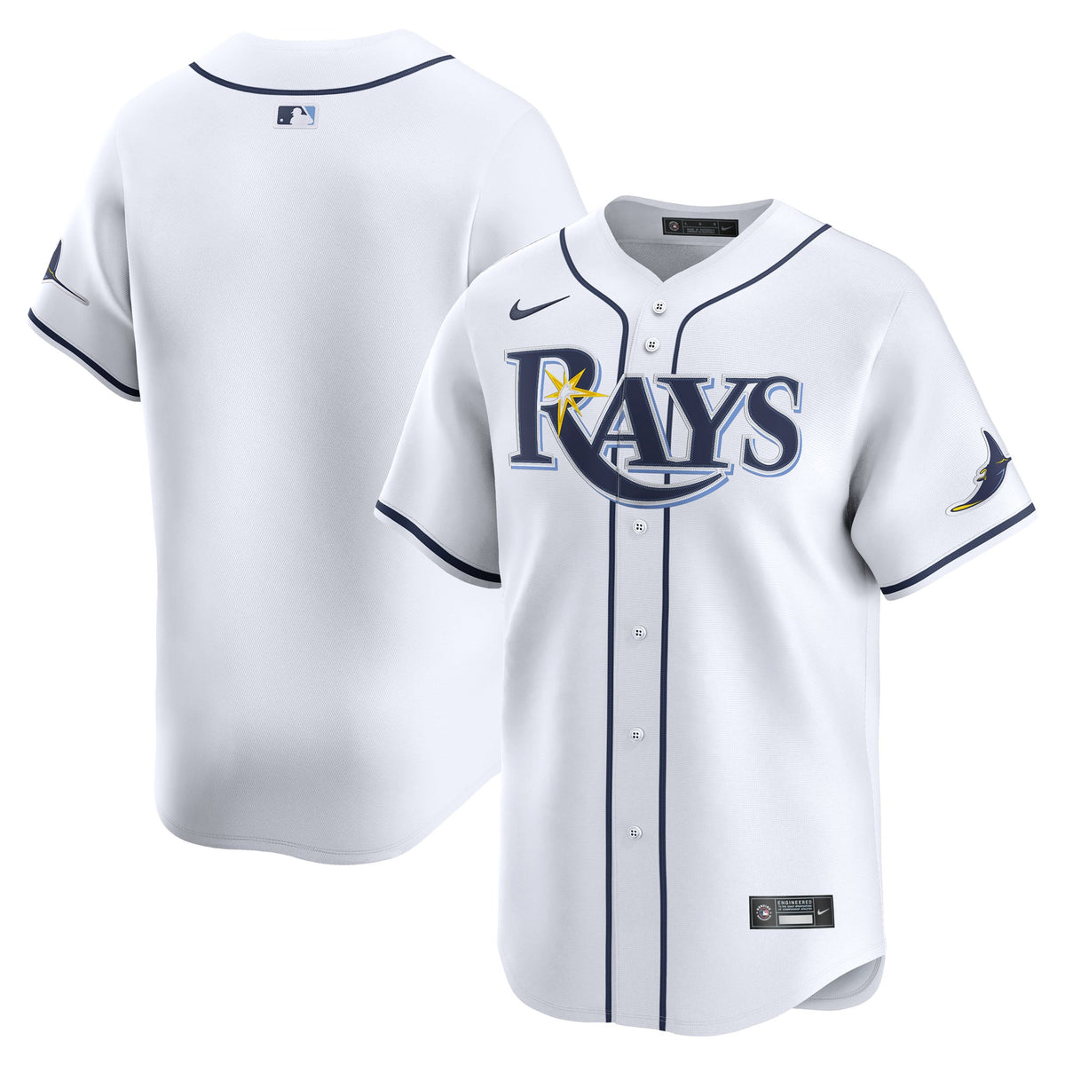 Men's Tampa Bay Rays Nike White Home Limited Jersey - 2