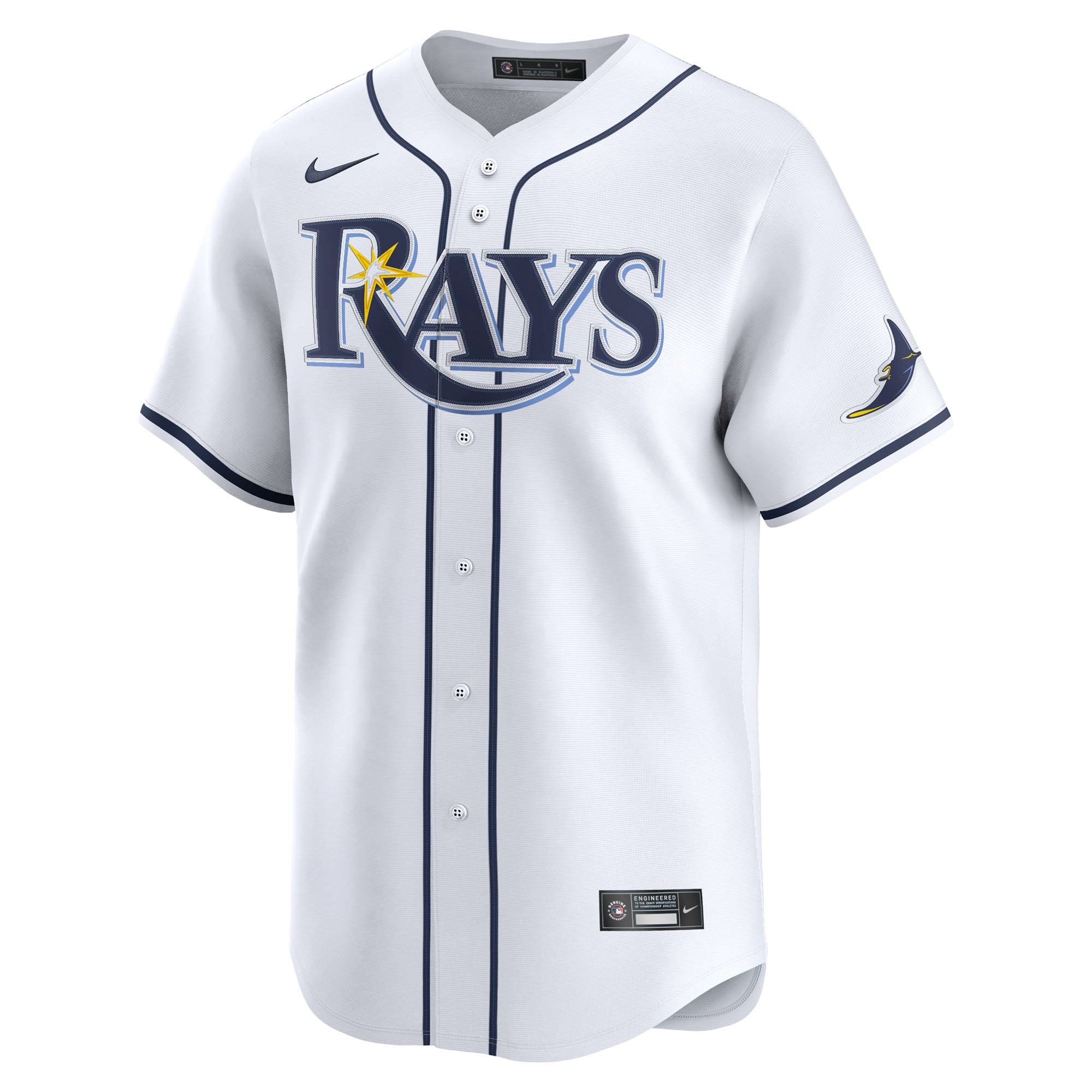 Men's Tampa Bay Rays Nike White Home Limited Jersey - 3