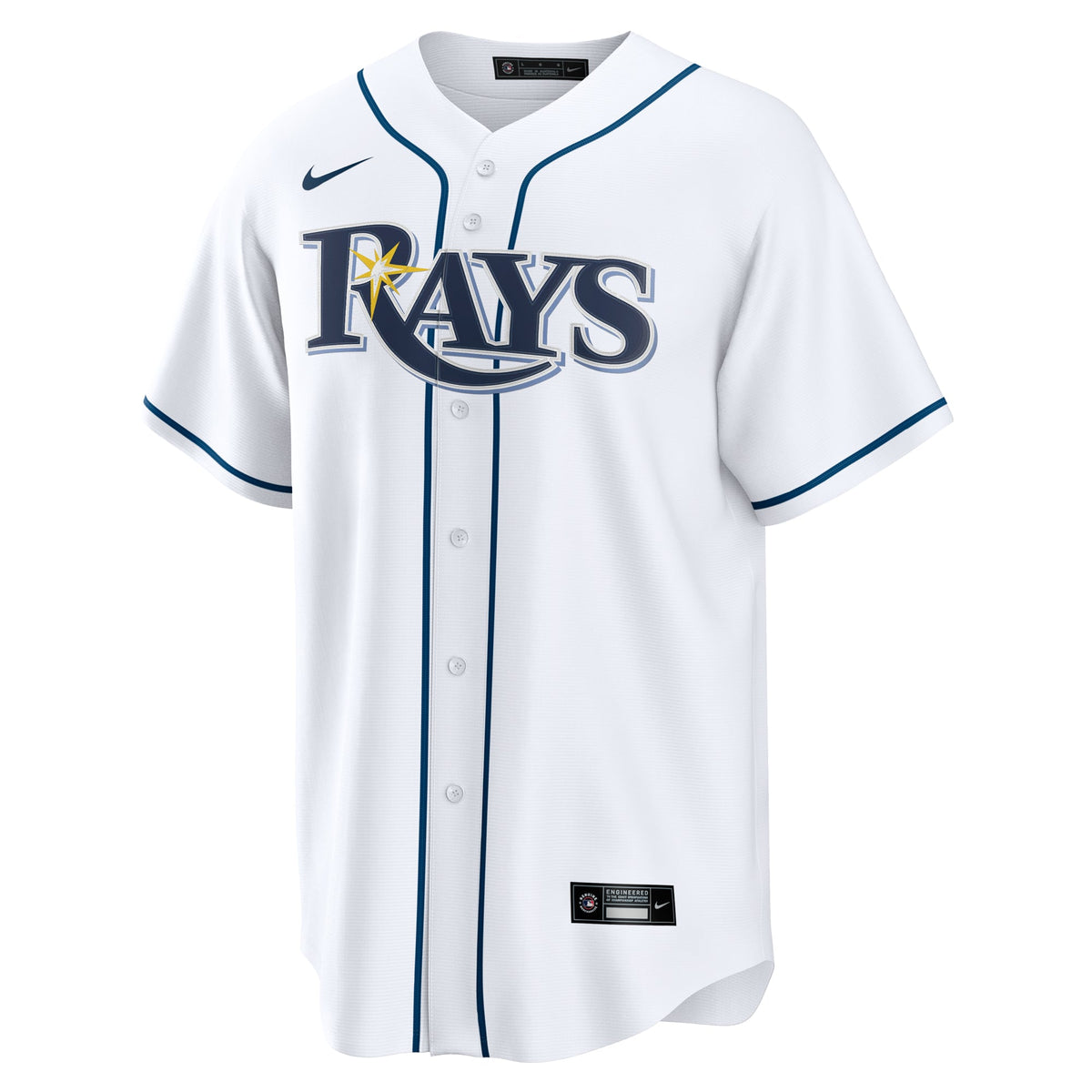 Men's Tampa Bay Rays Nike White Home Replica Jersey - 3
