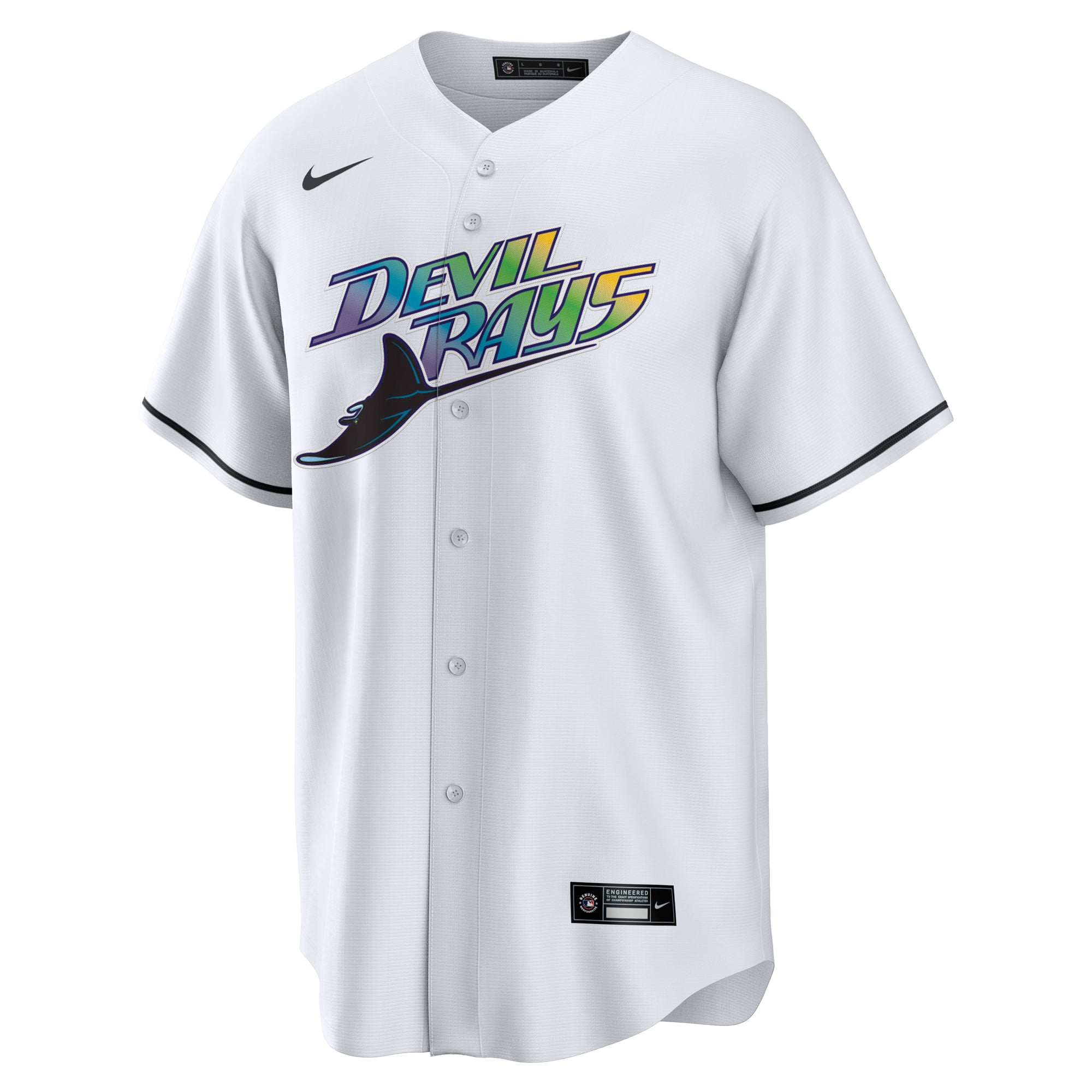 Men's Tampa Bay Rays Nike White Home Replica Team Jersey - 3