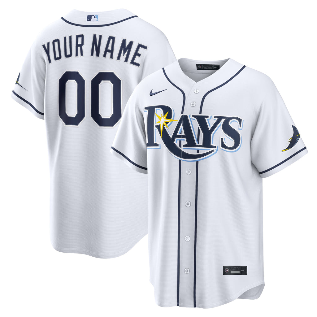 Men's Tampa Bay Rays Nike White Home Stadium Custom Jersey - 2