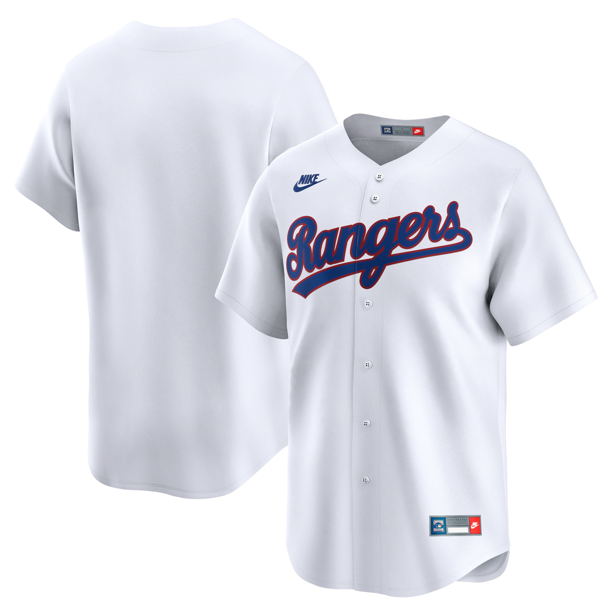 Men's Texas Rangers Nike White Cooperstown Collection Limited Jersey - 2