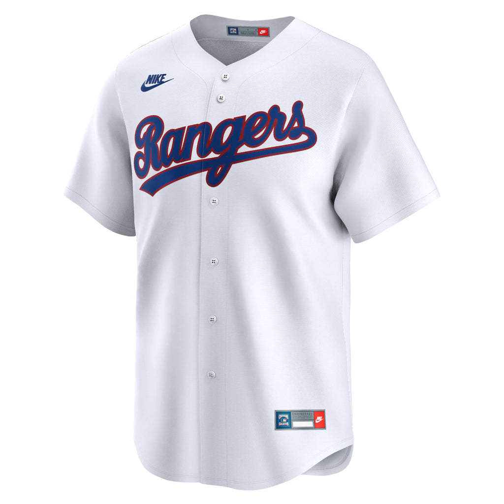 Men's Texas Rangers Nike White Cooperstown Collection Limited Jersey - 3