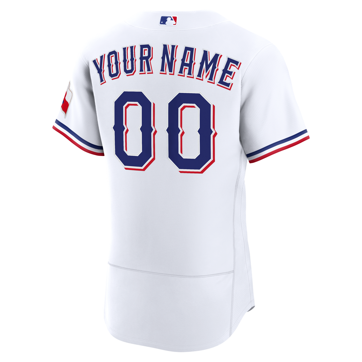 Men's Texas Rangers Nike White Home Authentic Custom Jersey - 4