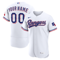 Men's Texas Rangers Nike White Home Authentic Custom Jersey