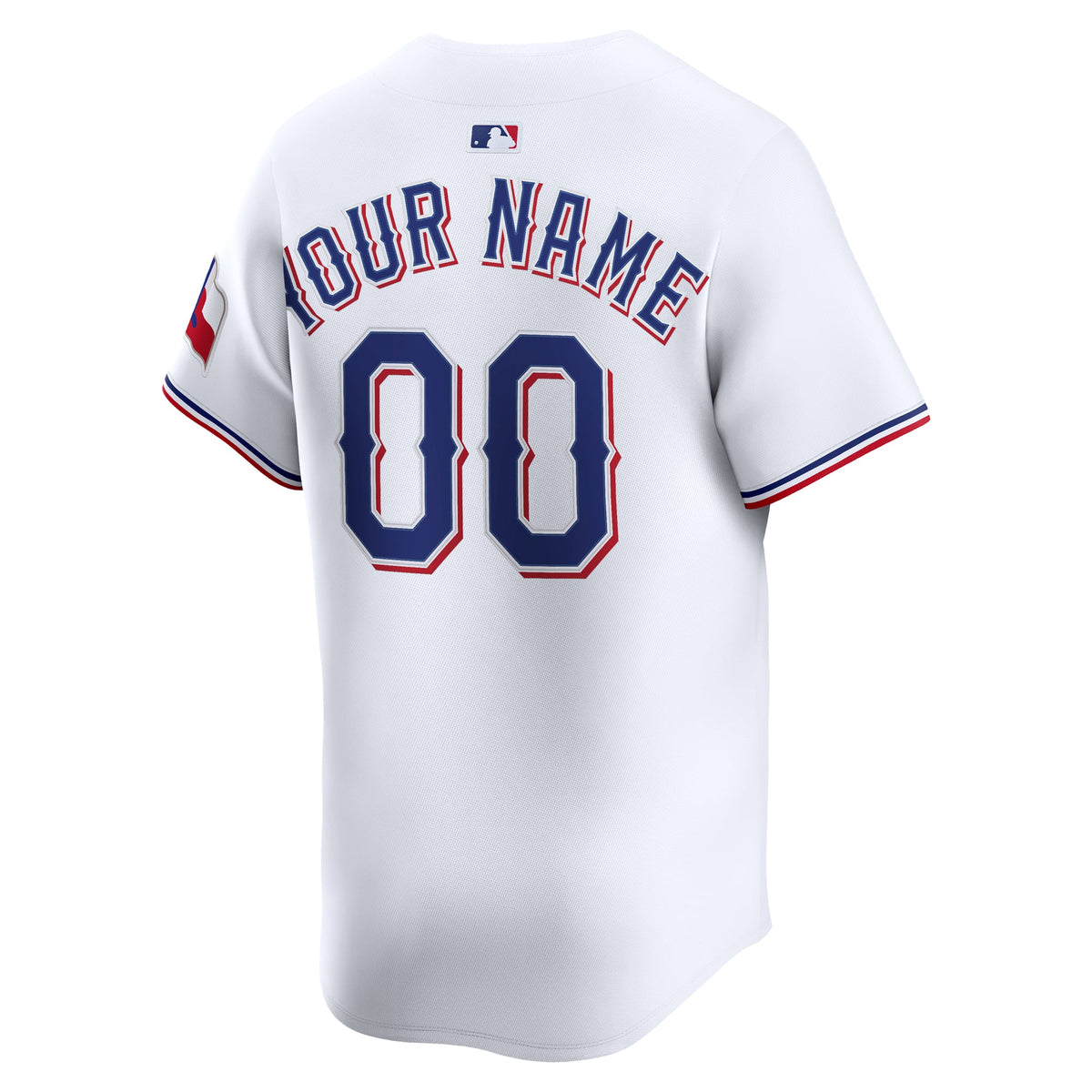 Men's Texas Rangers Nike White Home Limited Custom Jersey - 4