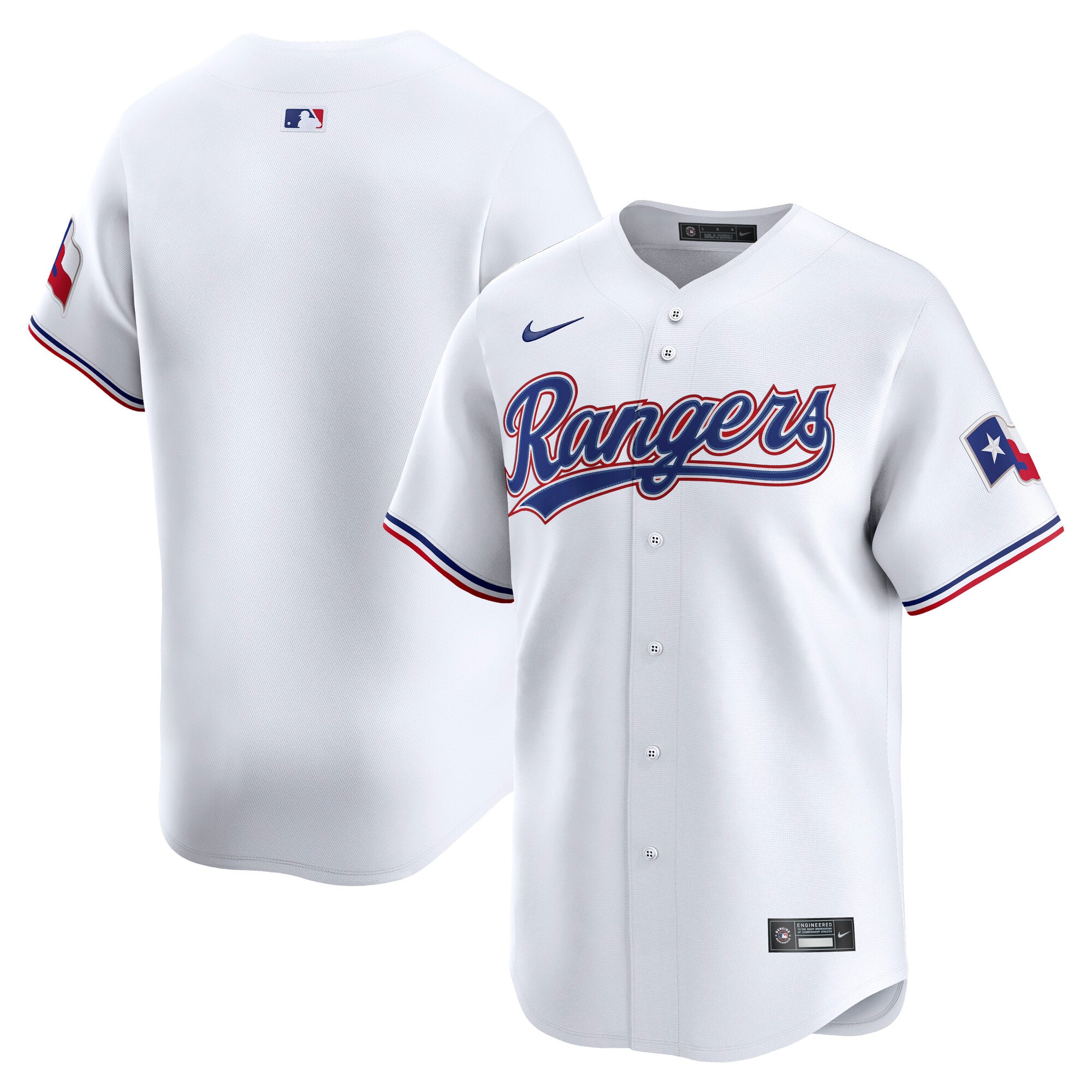 Men's Texas Rangers Nike White Home Limited Jersey