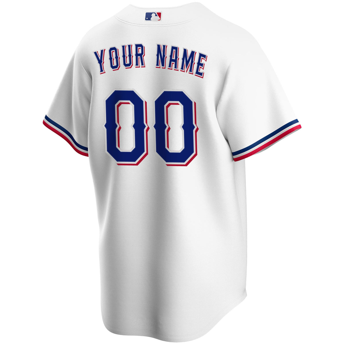 Men's Texas Rangers Nike White Home Replica Custom Jersey - 4