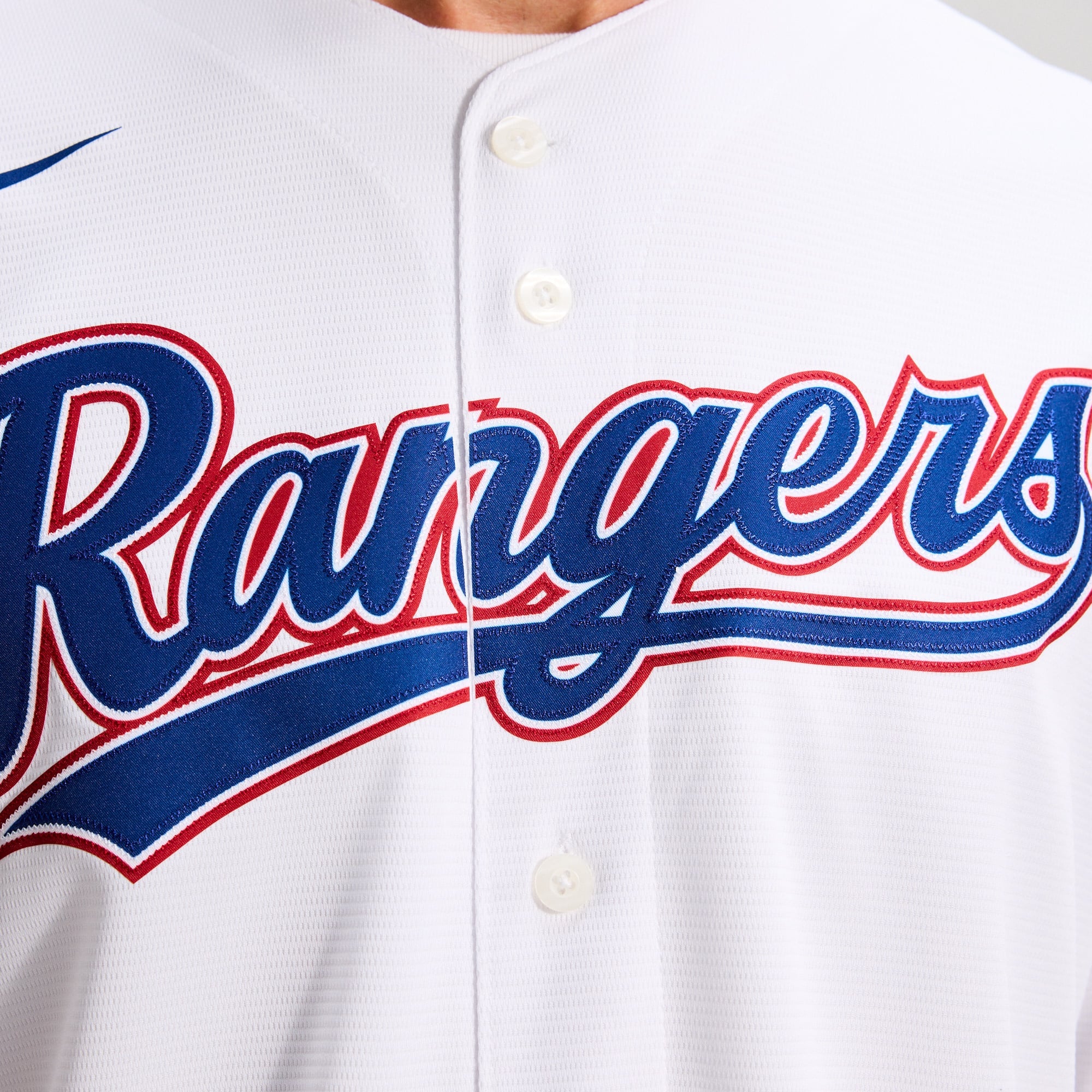 Men's Texas Rangers Nike White Home Replica Team Jersey - 11