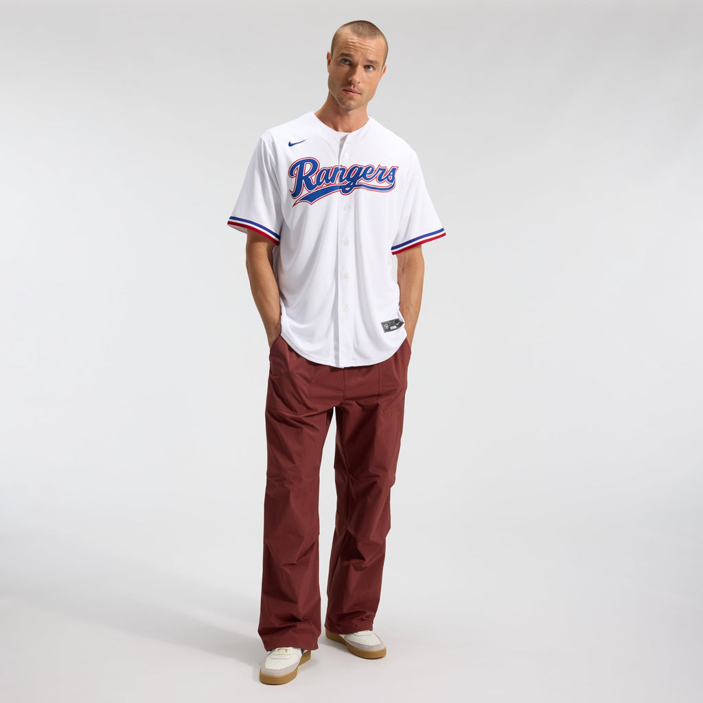 Men's Texas Rangers Nike White Home Replica Team Jersey - 4
