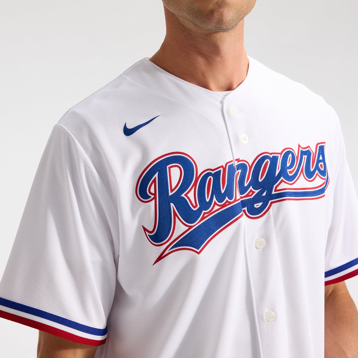 Men's Texas Rangers Nike White Home Replica Team Jersey - 9