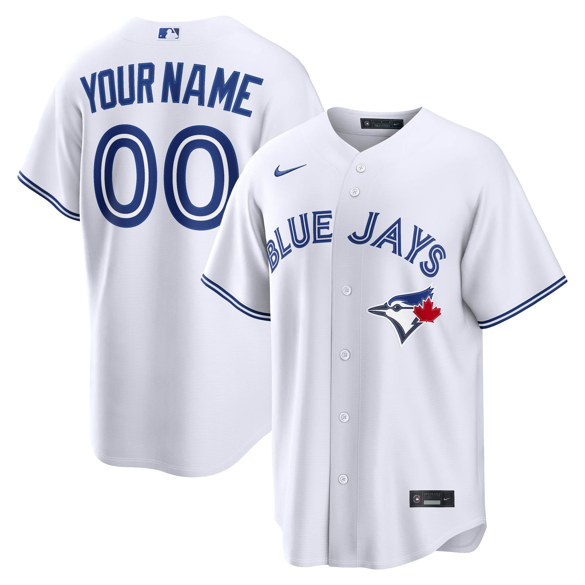 Men's Toronto Blue Jays Nike White Home Replica Custom Jersey