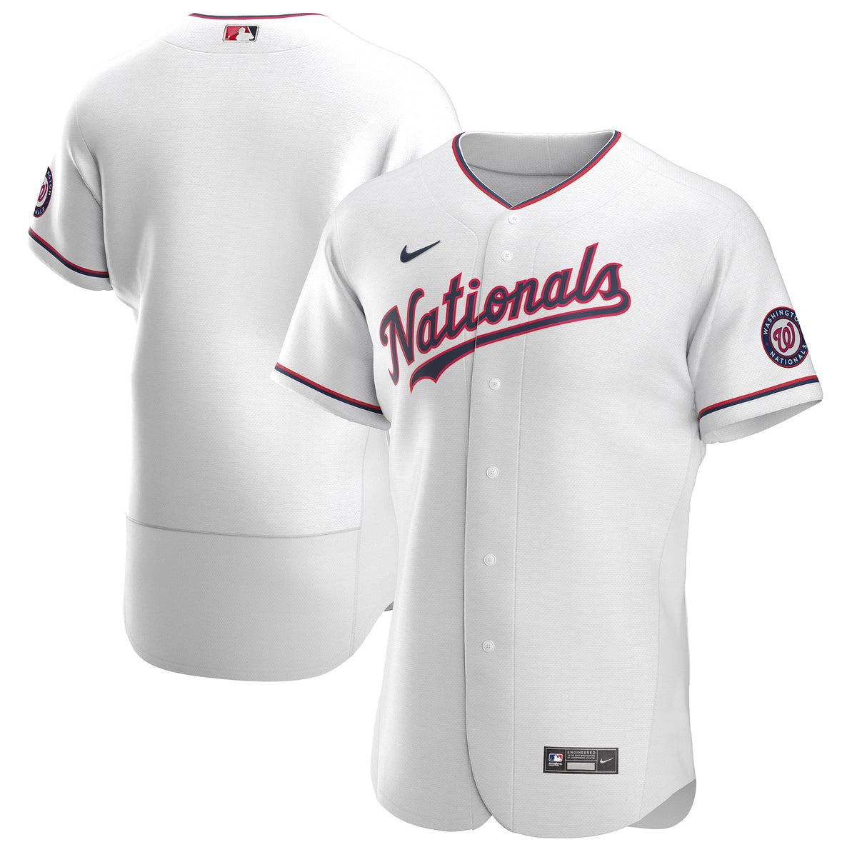 Men's Washington Nationals Nike White Alternate Authentic Team Jersey - 2