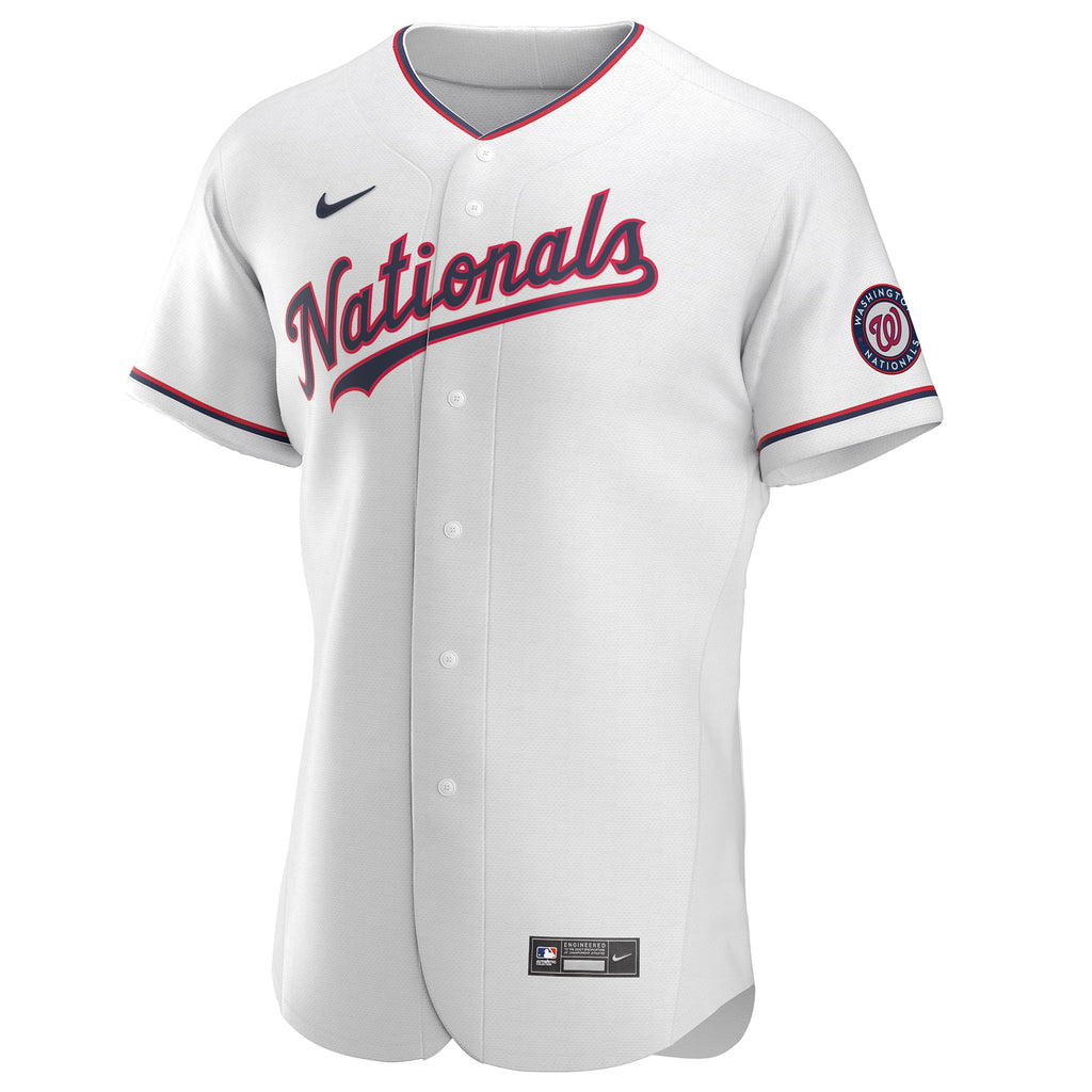Men's Washington Nationals Nike White Alternate Authentic Team Jersey - 3