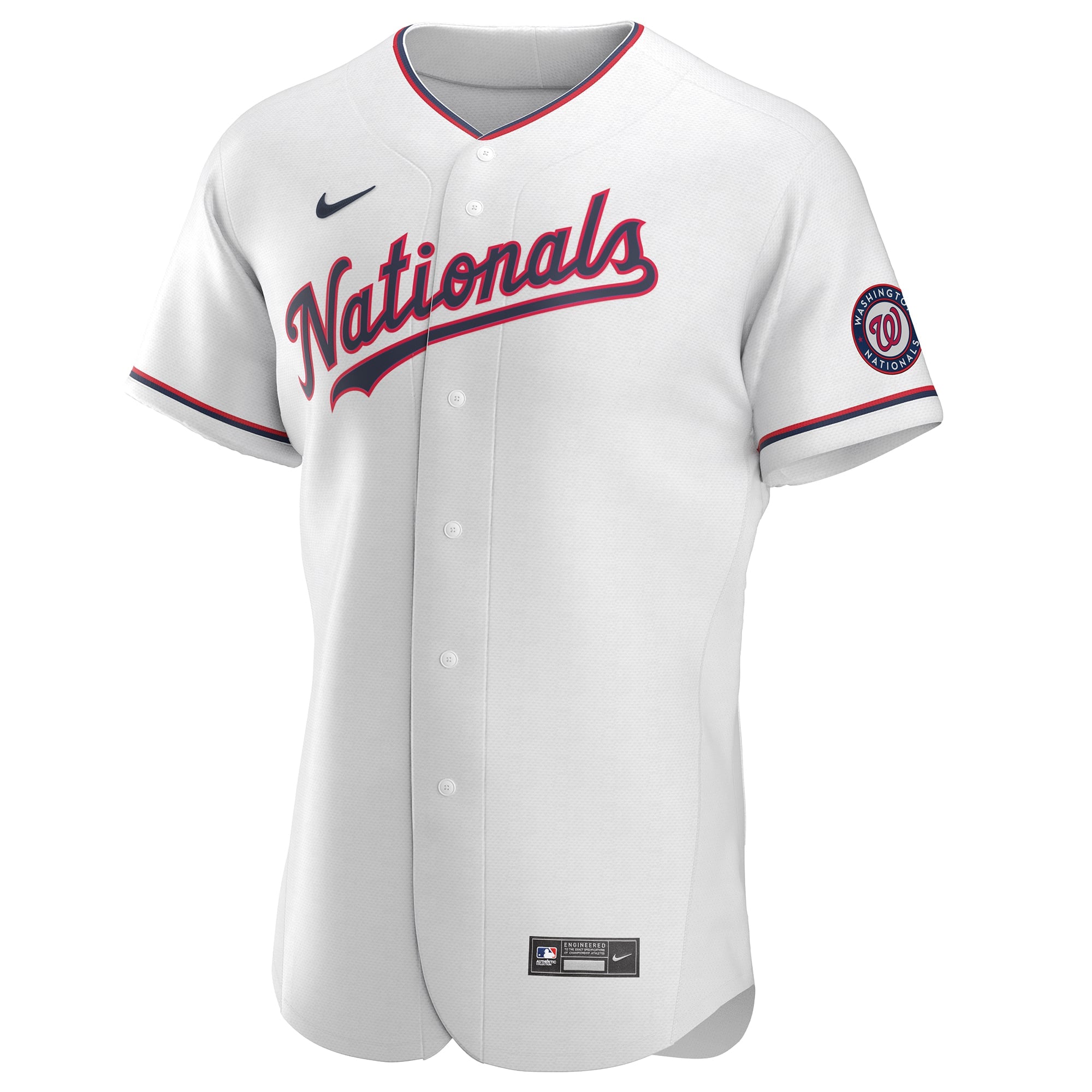 Men's Washington Nationals Nike White Alternate Authentic Team Jersey - 3